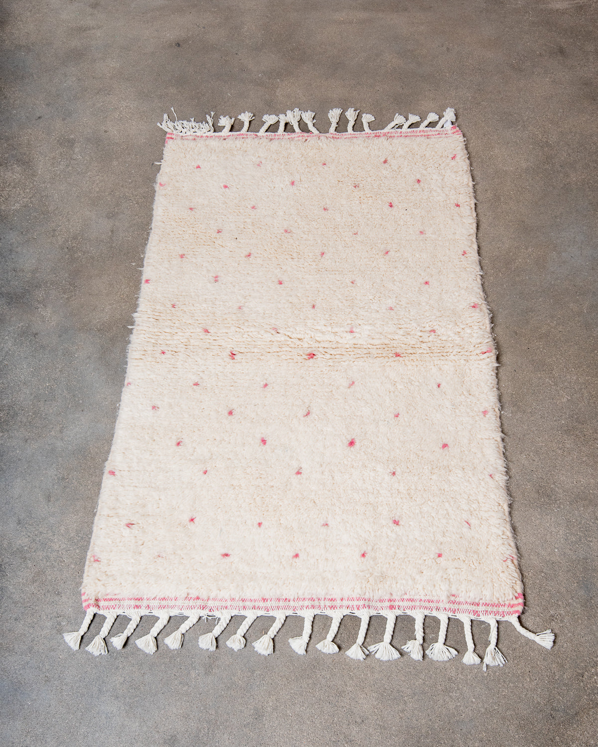 Modern, designer, handcrafted Berber rug from Morocco. Beniourain carpet with beautiful colours and patterns and fluffy wool texture.